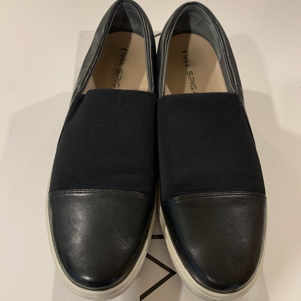 Via Spiga Raine 2 Sneakers Womens Size 40 Slip On Black